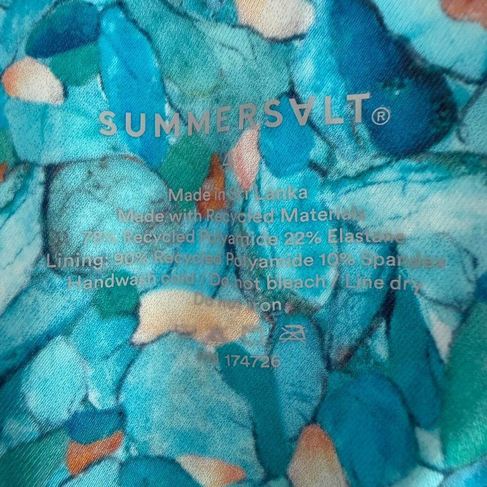 Summersalt The Sidestroke One Piece Swimsuit Blue Isle Size 4 NWT - Picture 5 of 9